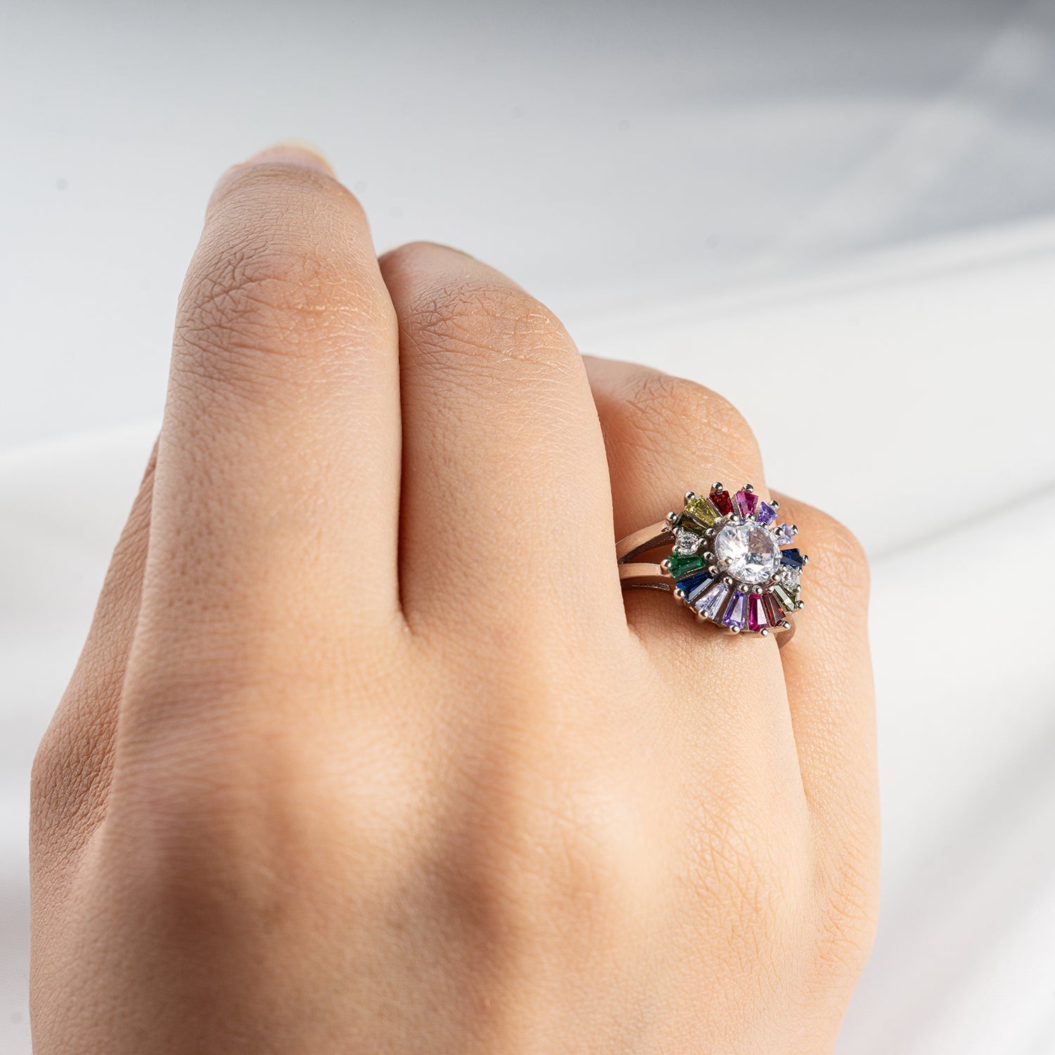 Colored Zircon Ring