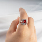 Cubic Ruby Ring
