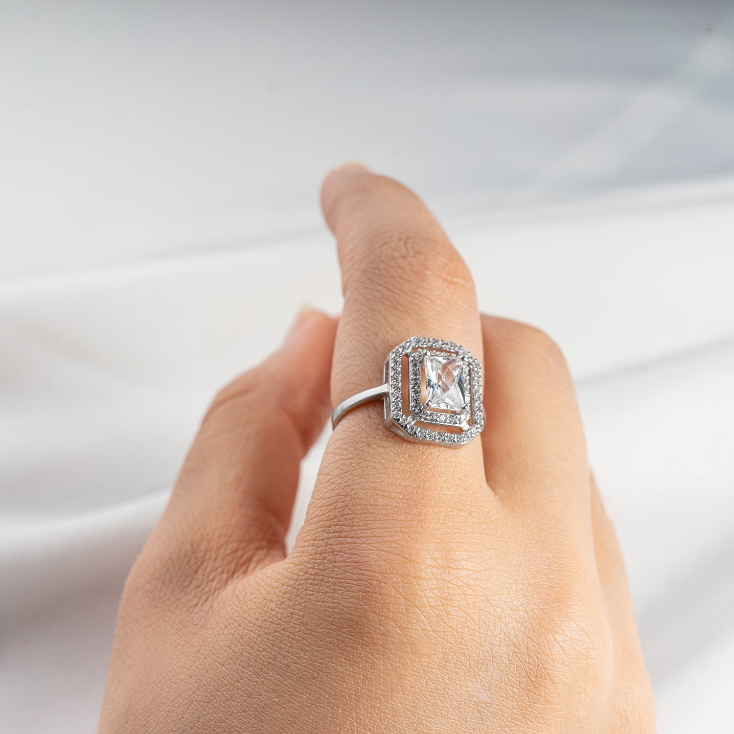 Cubic Ruby Ring