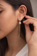 Zircon Tassel Earrings