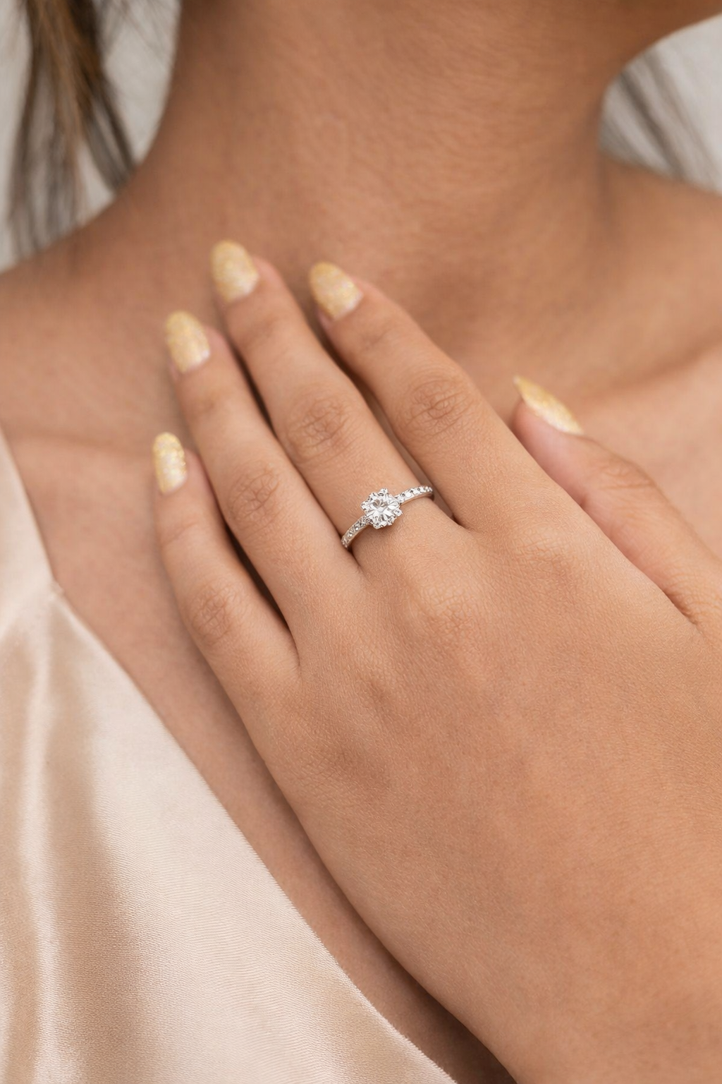 Round Moissanite Ring