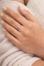 Automic Gold Moissanite Ring