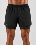 Outlast Velocity 2-in-1 Shorts — camo dark