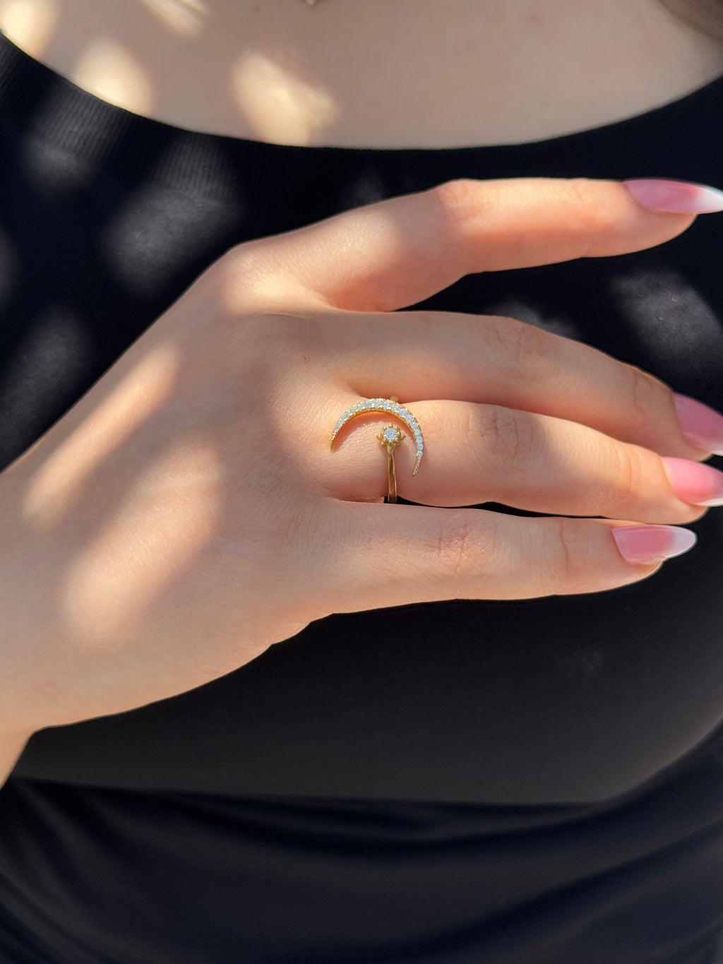 Crescent & Star Ring