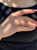 Crescent & Star Ring