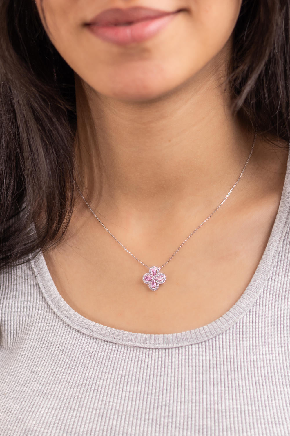 Zircon Flower Necklace