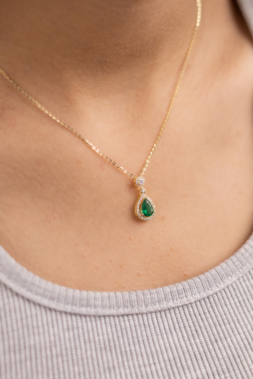 Colored Water Drop Necklace