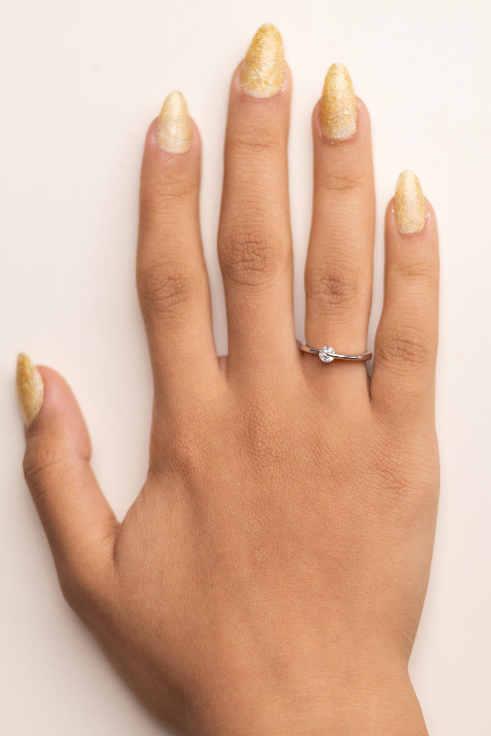 Automic Gold Moissanite Ring