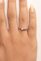 Automic Gold Moissanite Ring