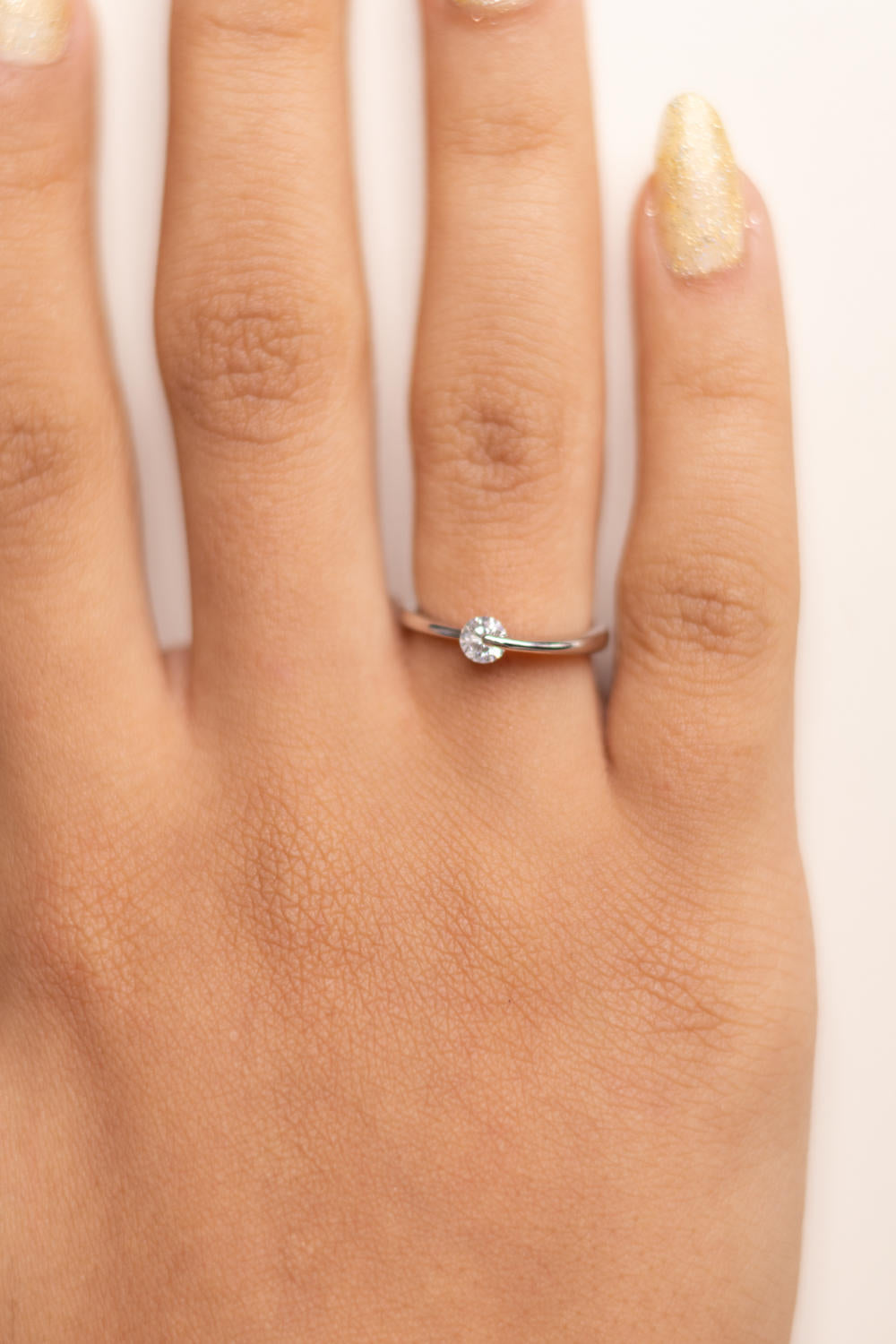 Automic Gold Moissanite Ring
