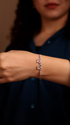 Twin Flutter Zircon Bracelet