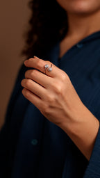 Silver Open Diamond Ring