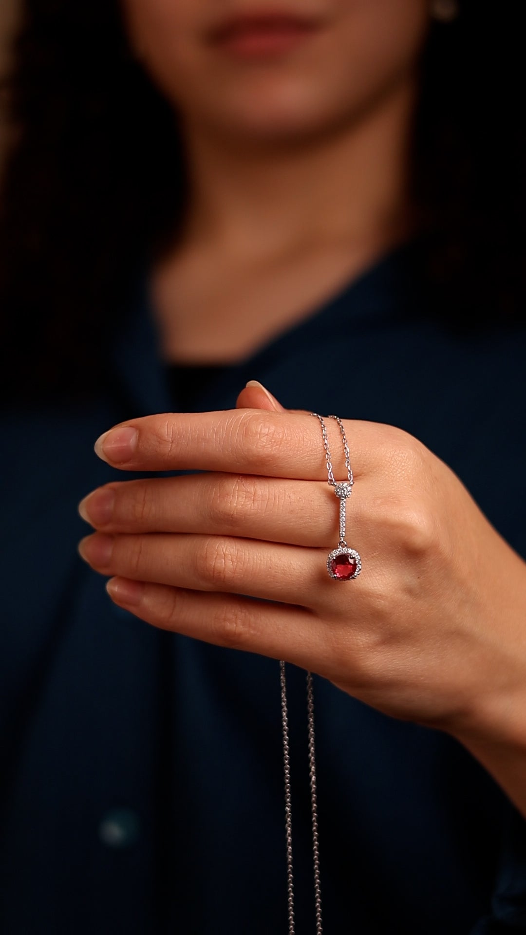 Halo Drop Necklace
