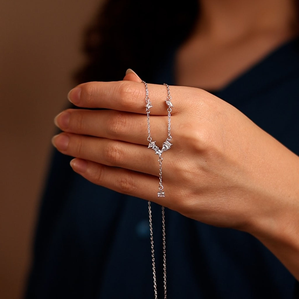 Celeste Drop Lariat Necklace
