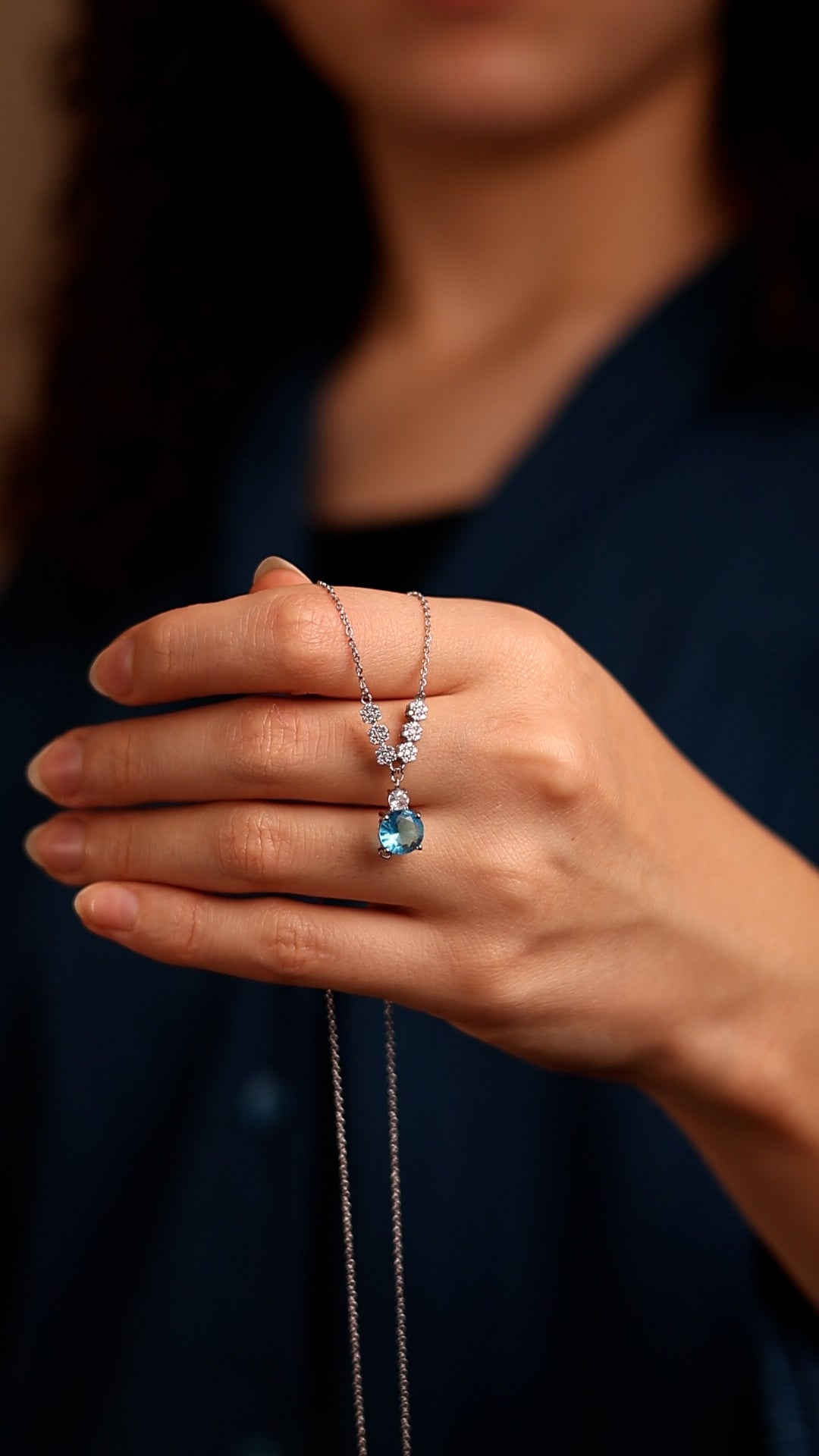 Azure Drop Necklace
